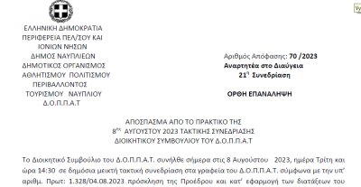 Απόφαση για την υποβολή αιτήματος στο πλαίσιο του ετήσιου προγραμματισμού προσλήψεων τακτικού προσωπικού έτους 2024