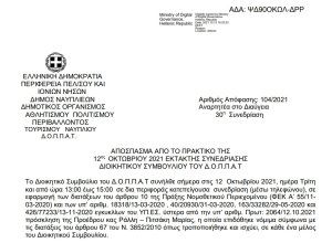 Λήψη απόφασης για την πραγματοποίηση εικαστικής έκθεσης και θεατρικών δράσεων του Τμήματος Παραστατικών και Ψηφιακών Τεχνών της Σχολής Καλών Τεχνών του Πανεπιστημίου Πελοποννήσου