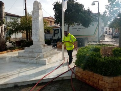 Εργασίες καθαριότητας στην Τοπική Κοινότητα Αγίας Τριάδας