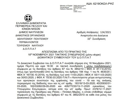 Λήψη απόφασης για την συμμετοχή του Ν.Π. στην διεξαγωγή του 1ου Διεθνούς Φεστιβάλ Βάδην