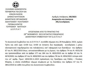 Απόφαση: Τροποποίηση της υπ’ αριθμ. Πρωτ: 1128/20.06.2023 σύμβασης προμήθειας καυσίμων.